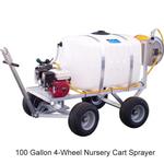 100 Gallon 4-Wheel Nursery Cart Sprayers