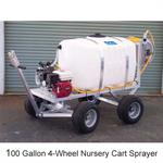 100 Gallon 4-Wheel Nursery Cart Sprayers