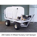 200 Gallon 4-Wheel Nursery Cart Sprayers